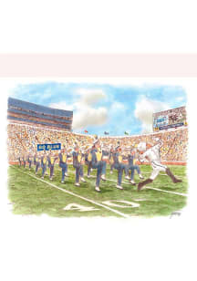 Ann Arbor Marching Band Illustration Postcard