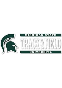 Green Michigan State Spartans 6x2 Track Field Decal