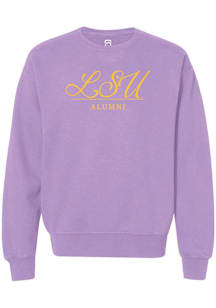 Summit Sportswear LSU Tigers Womens Lavender Alumni Crew Sweatshirt