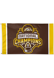 Brown Western Michigan Broncos 2025 National Champions Deluxe Silk Screen Grommet Flag