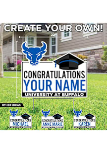 Buffalo Bulls Custom Grad Yard Sign - White