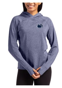Womens Penn State Nittany Lions Navy Blue Cutter and Buck Adapt Knit Hood Hooded Sweatshirt