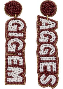 Texas A&amp;M Aggies Beaded Womens Earrings