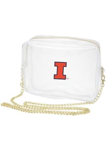 Stadium Approved Camera Illinois Fighting Illini Clear Bag - White