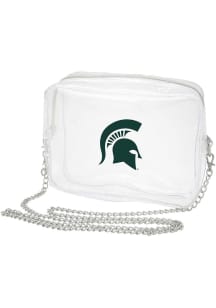 Stadium Approved Camera Michigan State Spartans Clear Bag - White