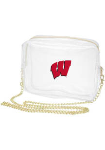 Stadium Approved Camera Wisconsin Badgers Clear Bag - White