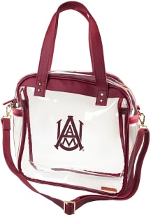 Alabama A&amp;M Bulldogs Maroon Stadium Approved Tote Clear Bag