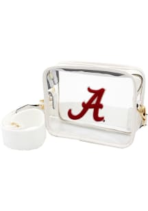 Alabama Crimson Tide White Varsity Patch Clear Bag