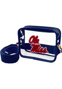 Ole Miss Rebels Navy Blue Varsity Patch Clear Bag