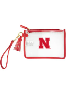 Stadium Approved Wristlet Nebraska Cornhuskers Clear Bag - Red