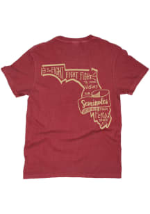 Florida State Seminoles Womens Red Pep Squad Short Sleeve T-Shirt