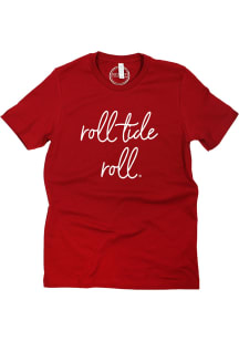 Alabama Crimson Tide Womens Red Barcelony Short Sleeve T-Shirt