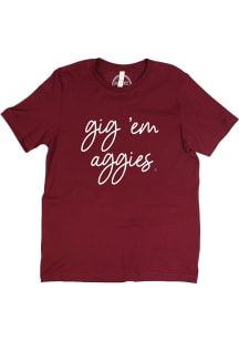 Texas A&amp;M Aggies Womens Maroon Barcelony Short Sleeve T-Shirt