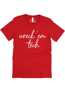 Texas Tech Red Raiders Womens Red Barcelony Short Sleeve T-Shirt