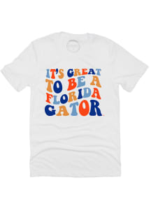 Florida Gators Womens White Groovy Short Sleeve T-Shirt