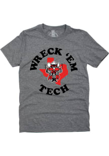 Texas Tech Red Raiders Womens Grey State Short Sleeve T-Shirt