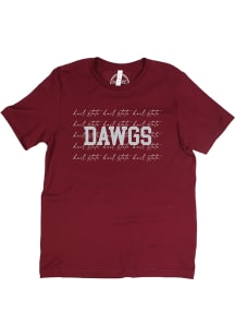 Mississippi State Bulldogs Womens Maroon Script Short Sleeve T-Shirt