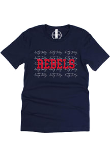 Ole Miss Rebels Womens Navy Blue Script Short Sleeve T-Shirt