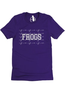 TCU Horned Frogs Womens Purple Script Short Sleeve T-Shirt