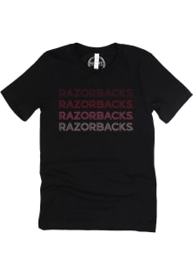 Arkansas Razorbacks Womens Black Neon Nights Short Sleeve T-Shirt
