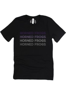 TCU Horned Frogs Womens Black Neon Nights Short Sleeve T-Shirt