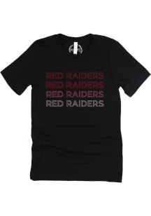 Texas Tech Red Raiders Womens Black Neon Nights Short Sleeve T-Shirt