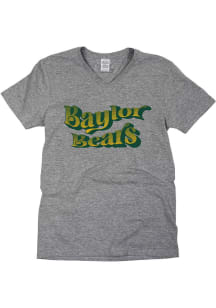 Baylor Bears Womens Grey Retro Wave Short Sleeve T-Shirt