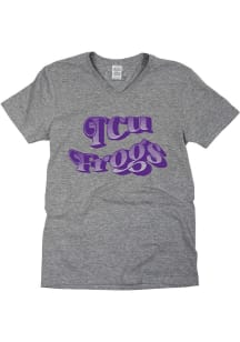TCU Horned Frogs Womens Grey Retro Wave Short Sleeve T-Shirt