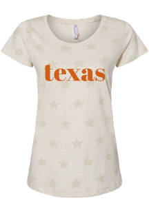 Texas Longhorns Womens White Star Short Sleeve T-Shirt