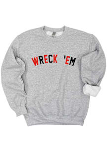 Texas Tech Red Raiders Womens Grey Glory Days Crew Sweatshirt