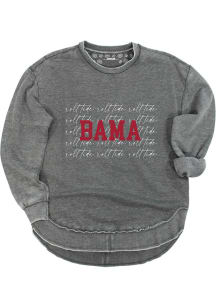 Alabama Crimson Tide Womens Grey Script Crew Sweatshirt