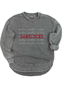 South Carolina Gamecocks Womens Grey Script Crew Sweatshirt