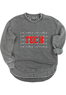 Texas Tech Red Raiders Womens Grey Script Crew Sweatshirt
