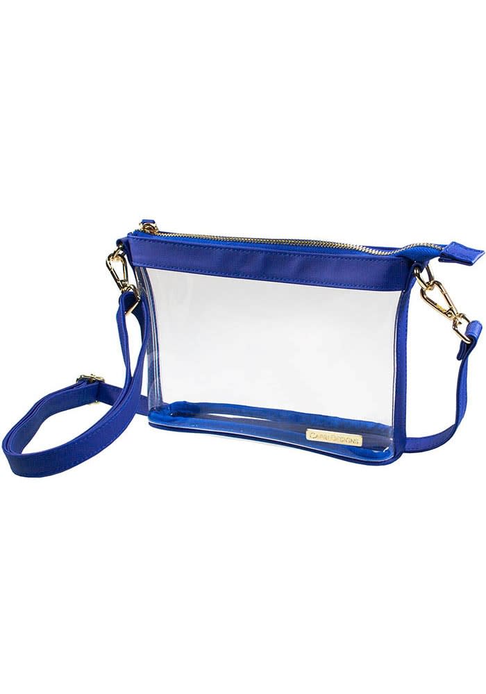 CL833 CLEAR STADIUM CROSSBODY BAG~ROYAL BLUE