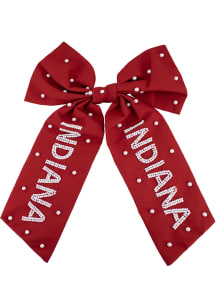 Beaded Indiana Hoosiers Womens Hair Scrunchie - Red