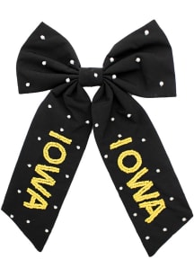 Beaded Iowa Hawkeyes Womens Hair Scrunchie - Black