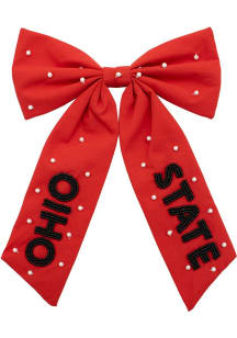 Beaded Ohio State Buckeyes Womens Hair Scrunchie - Red