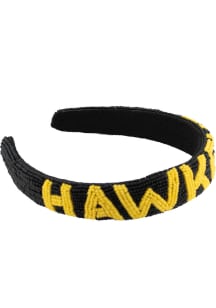 Beaded Iowa Hawkeyes Womens Headband - Black