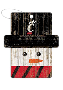 Cincinnati Bearcats Snowman Ornament - Red