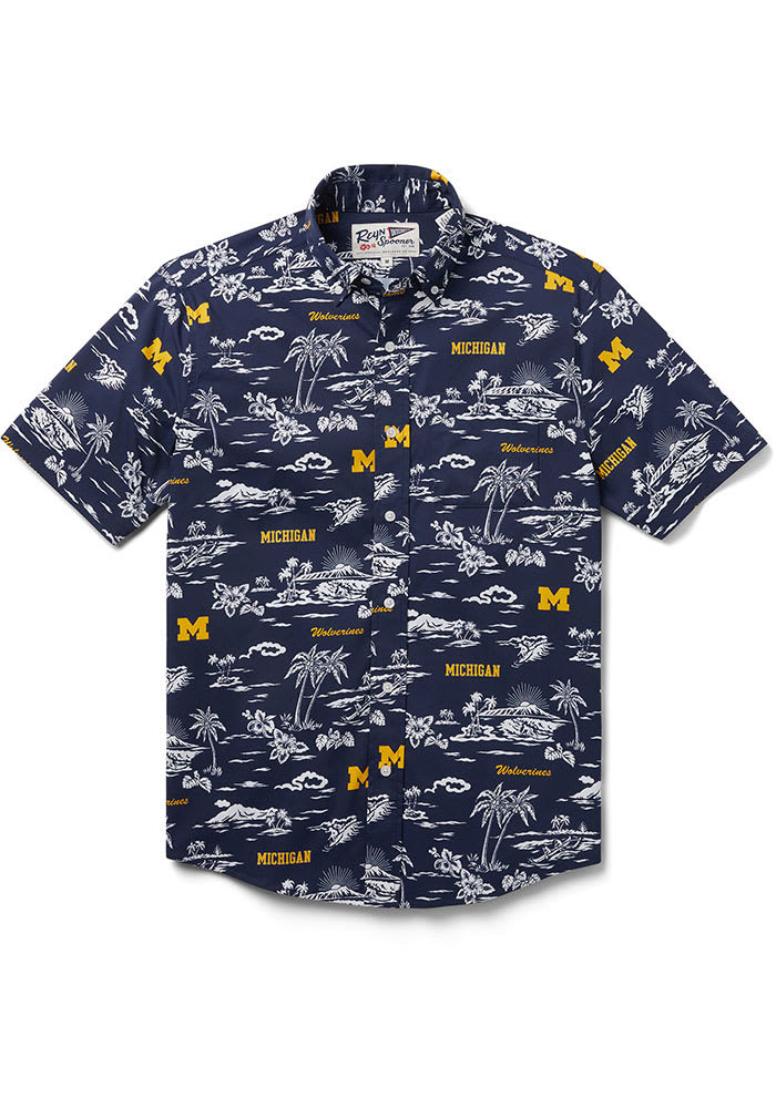 Houston Astros Reyn Spooner Short Sleeve Kekai Button Down Shirt - Navy Blue