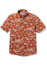Texas Longhorns Mens Burnt Orange Kekai Short Sleeve Dress Shirt
