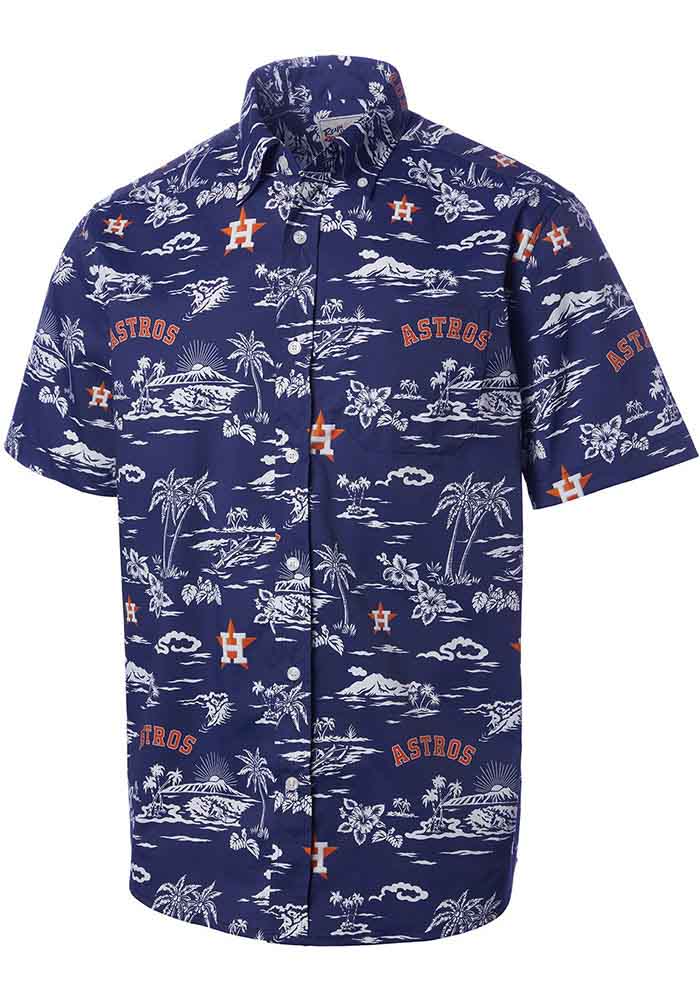 Men's Reyn Spooner Orange Houston Astros Kekai Button-Down Shirt Size: Small