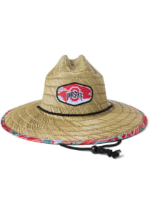 Reyn Spooner Ohio State Buckeyes Brown Scenic Straw Mens Bucket Hat
