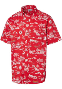 Reyn Spooner St Louis Cardinals Mens Red Kekai Coop Short Sleeve Dress Shirt