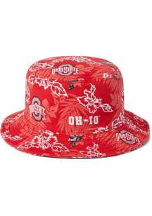Reyn Spooner Ohio State Buckeyes Red Floral Mens Bucket Hat
