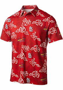 Reyn Spooner St Louis Cardinals Mens Red Game Day Short Sleeve Fashion Polo
