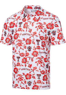 Reyn Spooner Texas Tech Red Raiders Mens White PUA Performance 24 Short Sleeve Fashion Polo