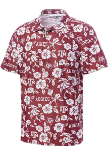 Reyn Spooner Texas A&amp;M Aggies Mens Maroon PUA Short Sleeve Polo