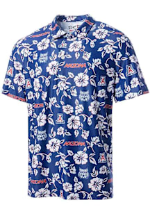 Reyn Spooner Arizona Wildcats Mens Navy Blue PUA DESIGN Short Sleeve Fashion Polo