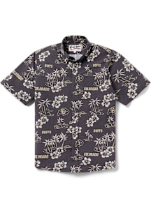 Reyn Spooner Colorado Buffaloes Mens Black Kekai Short Sleeve Dress Shirt